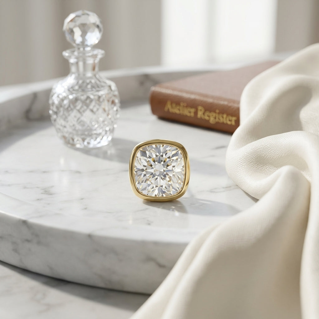 18k Yellow Gold 8-prong Round Brilliant Diamond Stud Earrings (1 Ct. T.w., Si1-si2 Clarity, J-k Color) — atelier still life