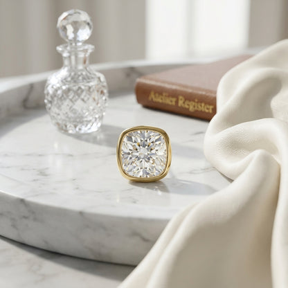 18k Yellow Gold 8-prong Round Brilliant Diamond Stud Earrings (1 Ct. T.w., Si1-si2 Clarity, J-k Color) — atelier still life