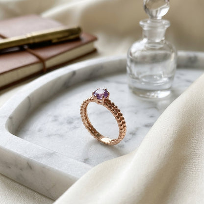 Amethyst Beaded In 14k Rose Gold — atelier still life