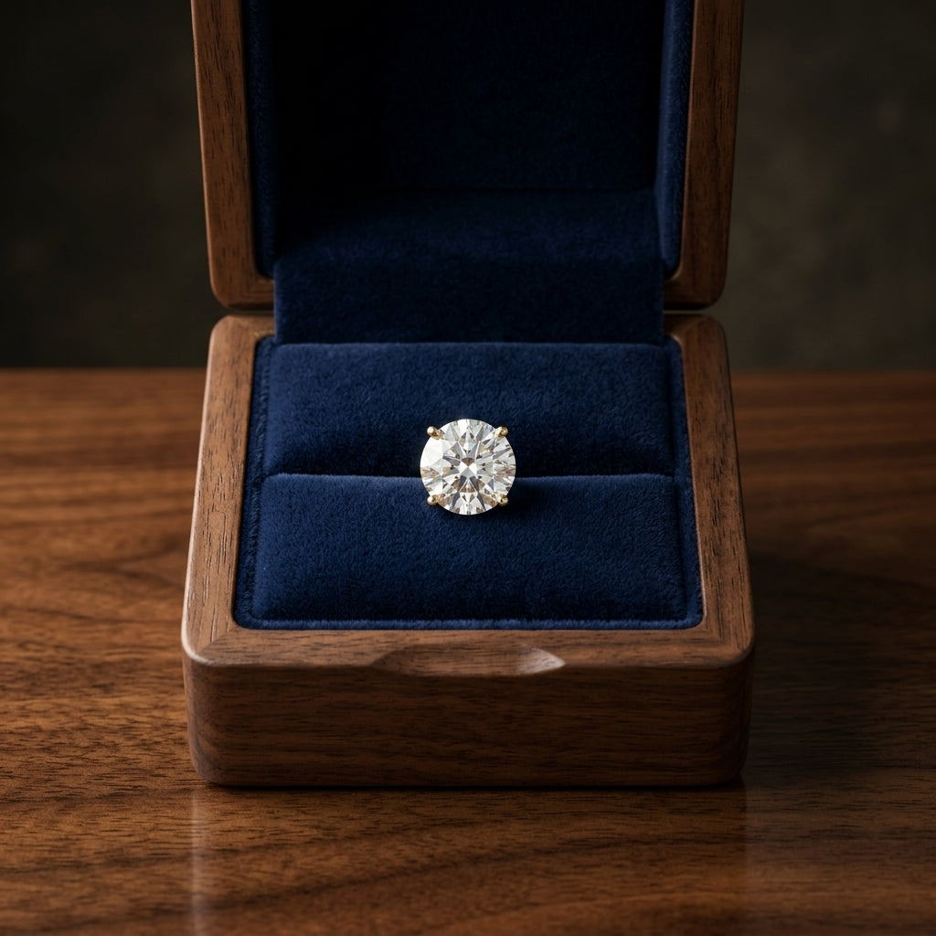 14k Rose Gold 4-prong Round Brilliant Diamond Stud Earrings (2.09 Ct. T.w., Si1-si2 Clarity, H-i Color) — gift presentation