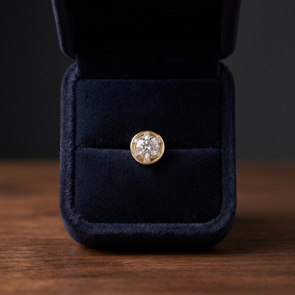 14k Rose Gold Bezel Set Round Brilliant Diamond Stud Earrings (1.06 Ct. T.w., Vs1-vs2 Clarity, F-g Color) — gift presentation