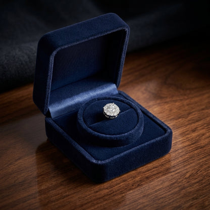 14k Rose Gold Bezel Set Round Brilliant Diamond Stud Earrings (1 Ct. T.w., Si1-si2 Clarity, J-k Color) — gift presentation