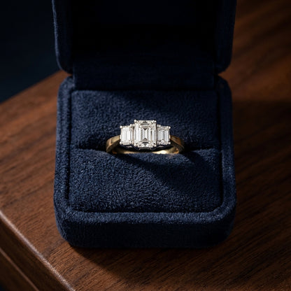Emerald Cut Diamond Ring In 14k Two Tone Gold (1 Ct. Tw.) — gift presentation