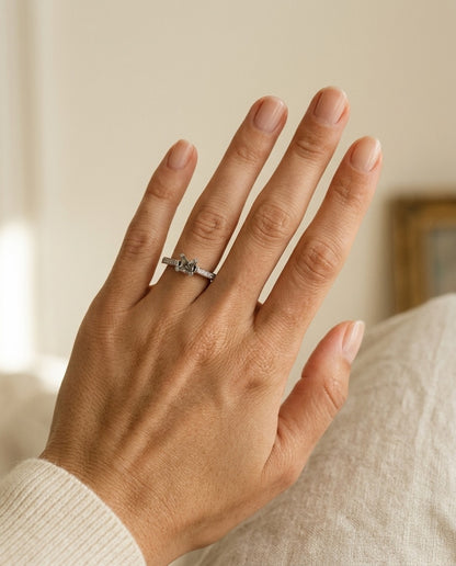 Diamond Engagement Ring in 14k White Gold (3/4 Ct.tw.) — portrait close