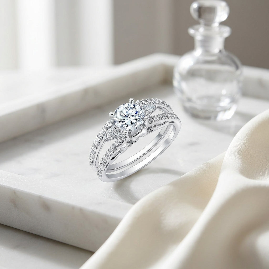 Diamond Semi Mount Engagement Ring In 14k White Gold (1/2 Ct. Tw.) — atelier still life