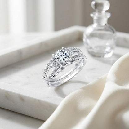 Diamond Semi Mount Engagement Ring In 14k White Gold (1/2 Ct. Tw.) — atelier still life