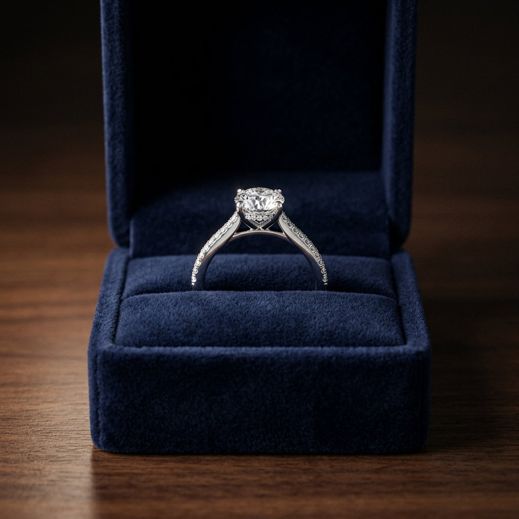 Diamond Engagement Ring In 14k White Gold (1.01ct J/vs2 Gia Rb Ctr) — gift presentation