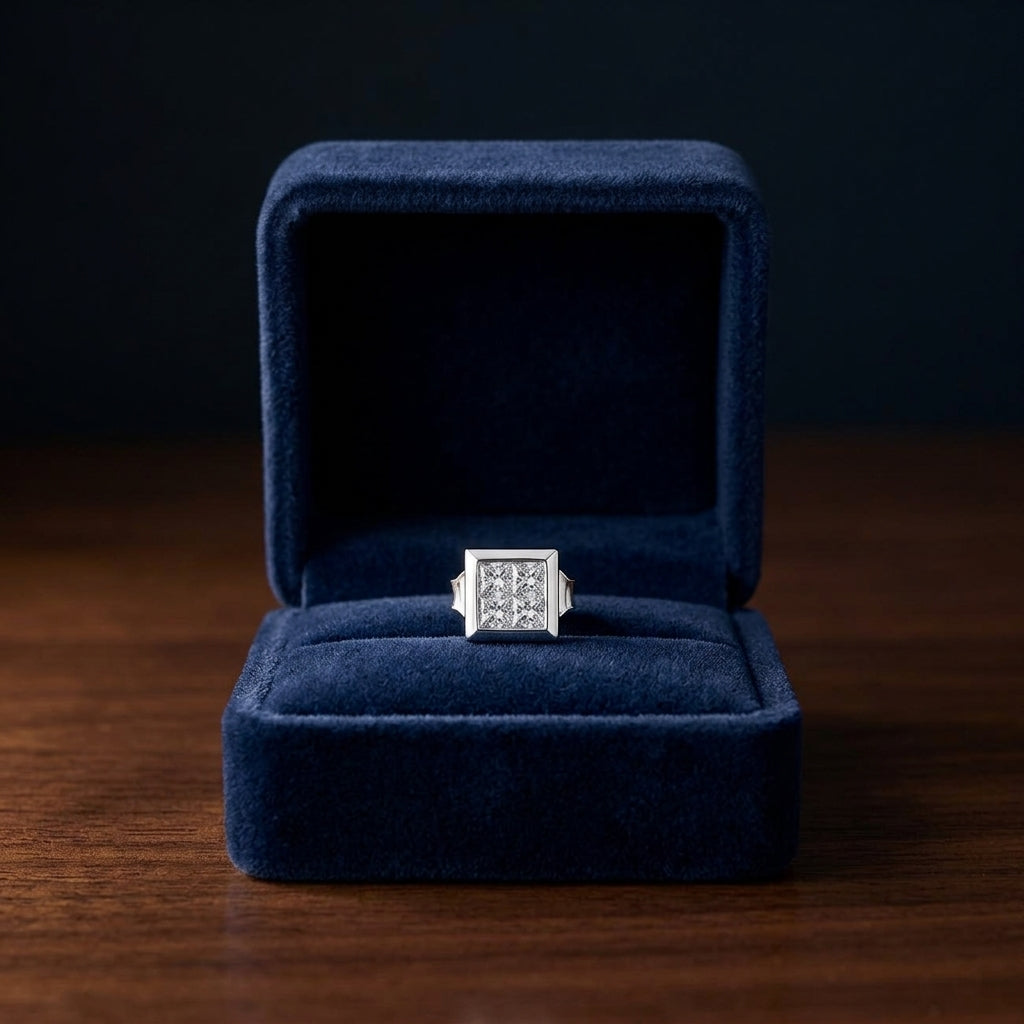 Princess Cut Diamond Earrings In 14k White Gold (1/4 Ct.tw.) — gift presentation