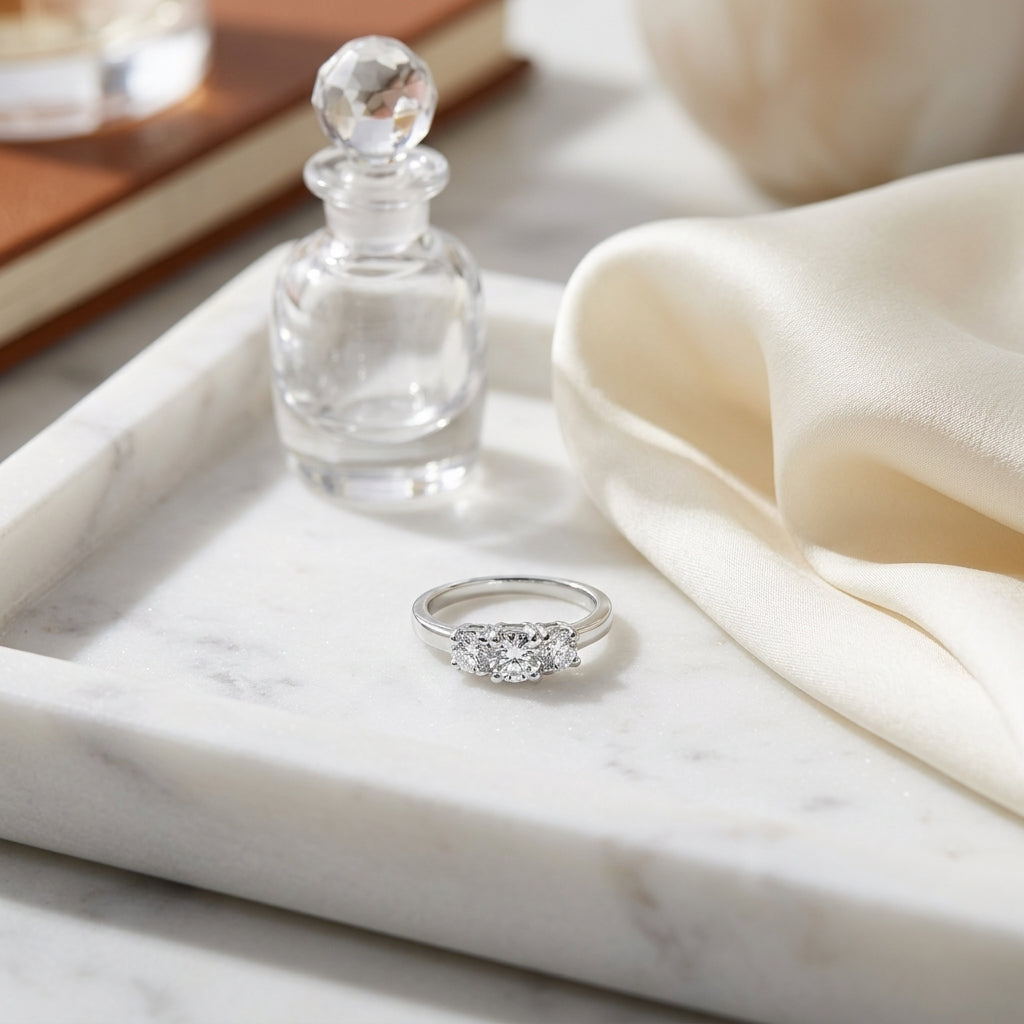 3 Stone Brilliant Cut Diamond Band (1 Ct. Tw.) — atelier still life