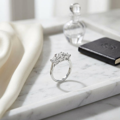 3 Stone Brilliant Cut Diamond Band (1 Ct. Tw.) — atelier still life