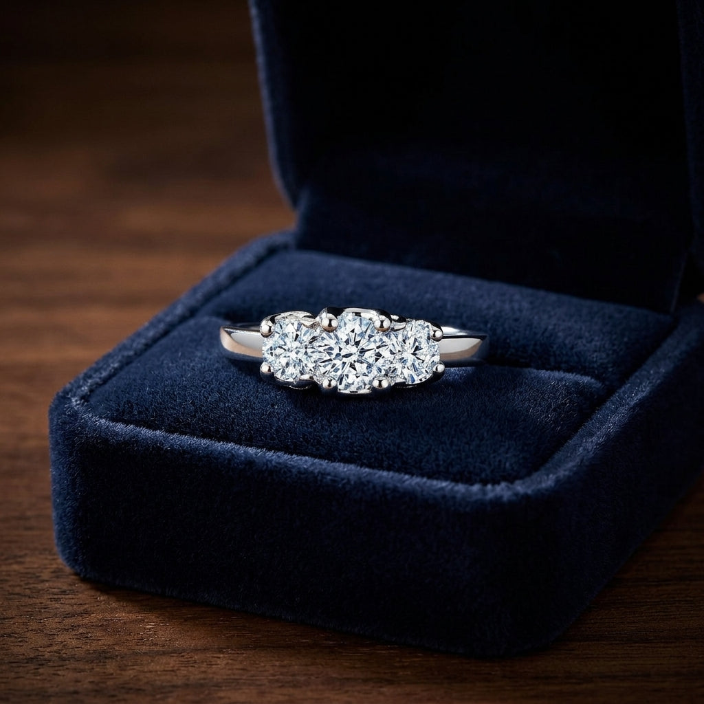 3 Stone Brilliant Cut Diamond Band (1 Ct. Tw.) — gift presentation