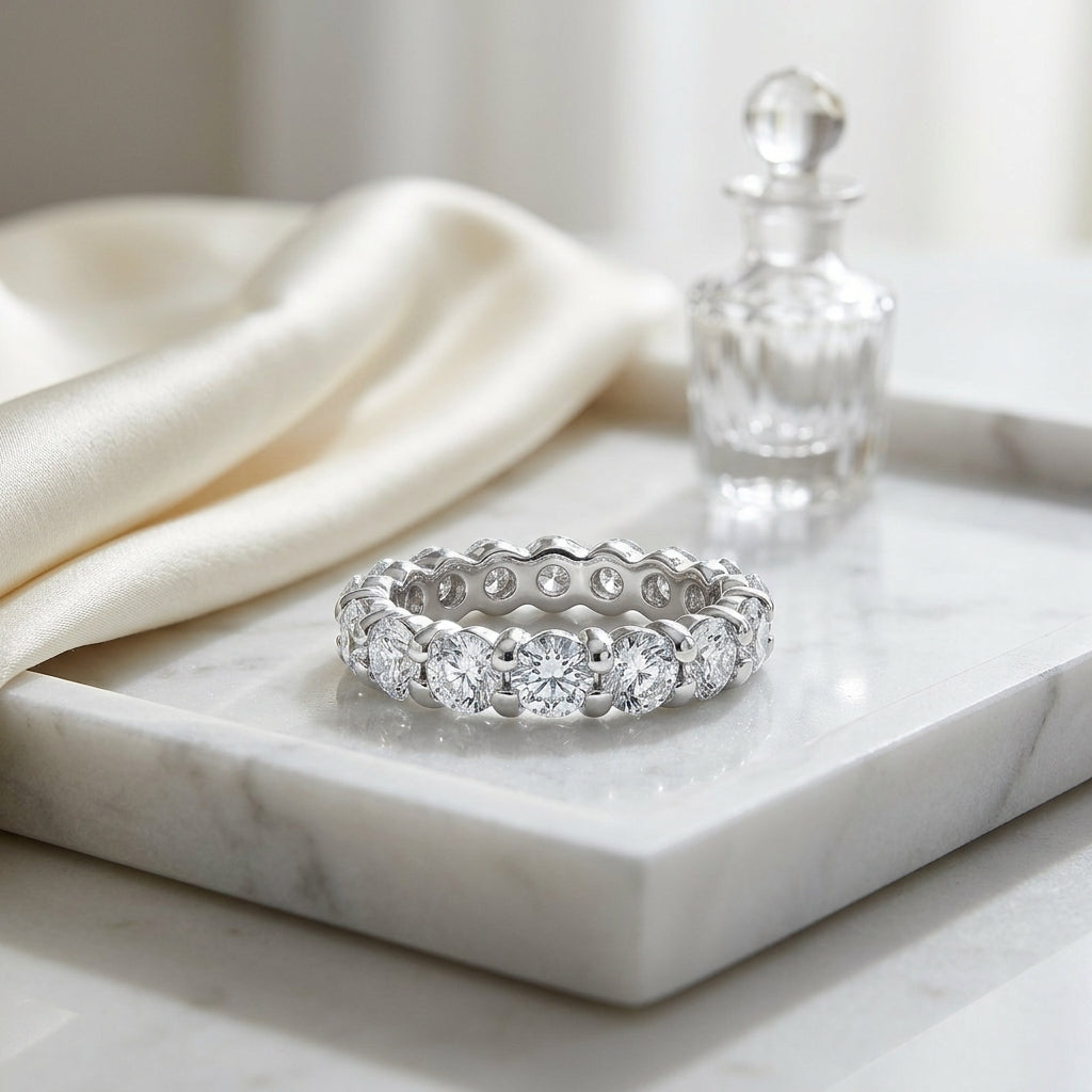 Diamond Eternity Ring In 14k White Gold — atelier still life