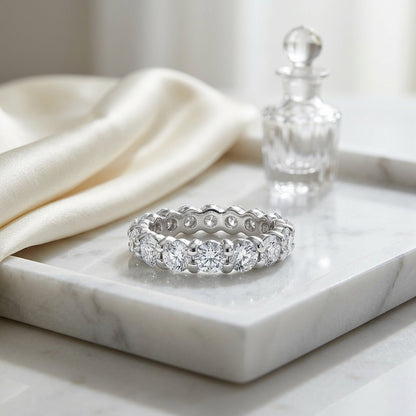 Diamond Eternity Ring In 14k White Gold — atelier still life