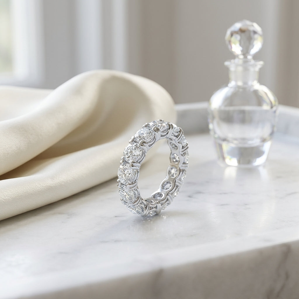 Diamond 2-3/4ctw Eternity Ring In 14k White Gold — atelier still life