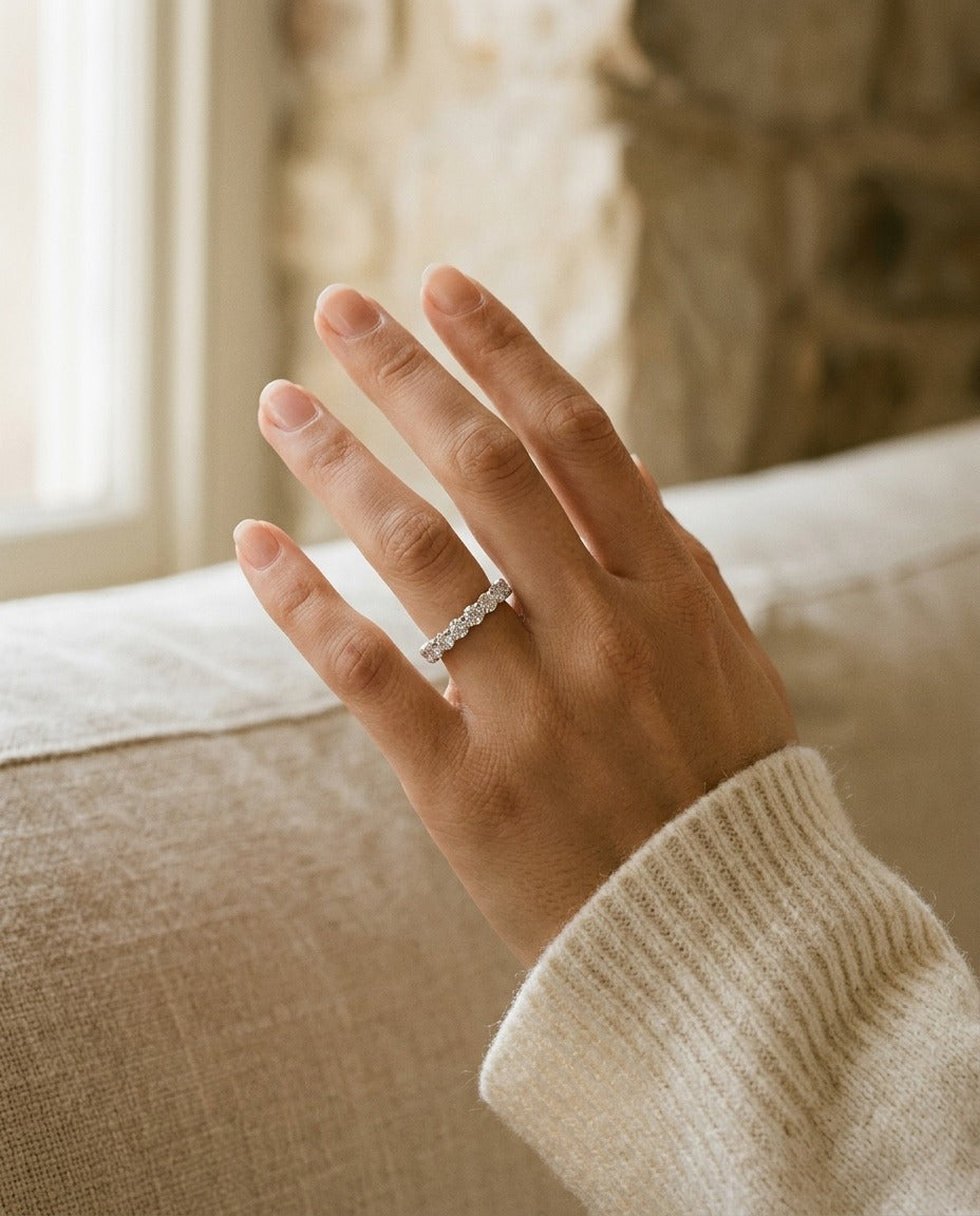 Diamond Ring in 14k White Gold (3/4 Ct. Tw.) — portrait close