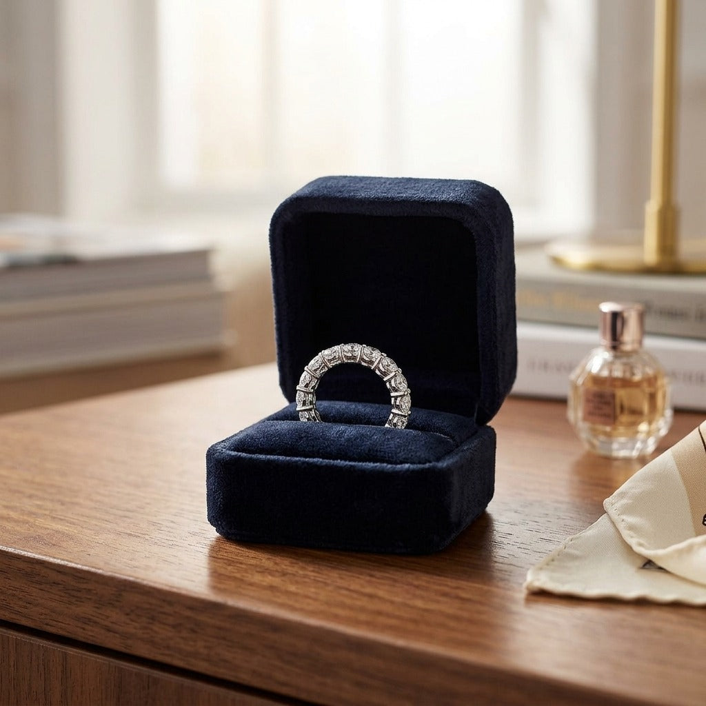 Diamond Ring in 14k White Gold (3/4 Ct. Tw.) — velvet box