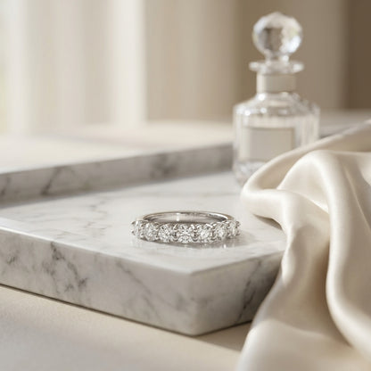 7 Stone Diamond Ring In 14k White Gold 3/4 Ct. Tw. — atelier still life
