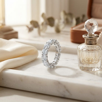 Diamond 2-5/8ctw Eternity Ring In 14k White Gold — marble silk