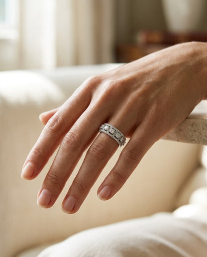 Diamond Ring In 14k White Gold — portrait close