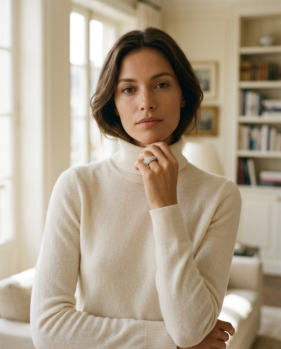 Diamond Ring In 14k White Gold — portrait full