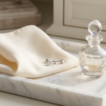 Diamond 4-Prong Round Brilliant Studs 1.47ctw 14K White Gold I VS1