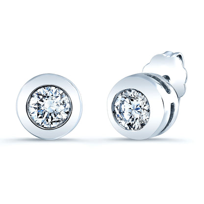 14k White Gold 5/8ct Tdw Diamond Round Stud Earrings (h-i, I1-i2)