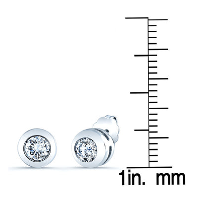 14k White Gold 5/8ct Tdw Diamond Round Stud Earrings (h-i, I1-i2)