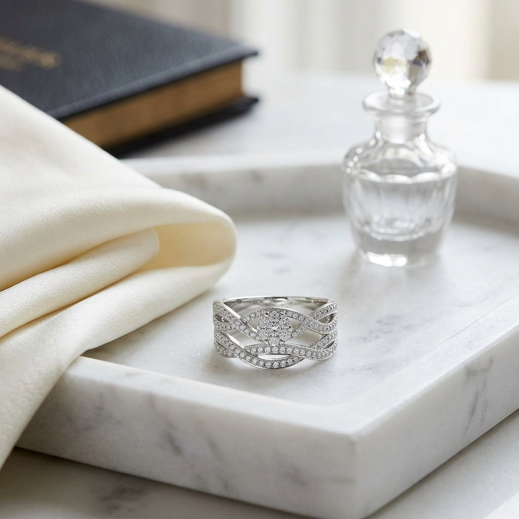 Diamond Infinity Band In 14k White Gold — atelier still life