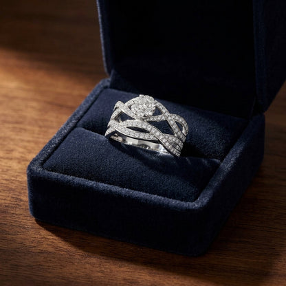 Diamond Infinity Band In 14k White Gold — gift presentation
