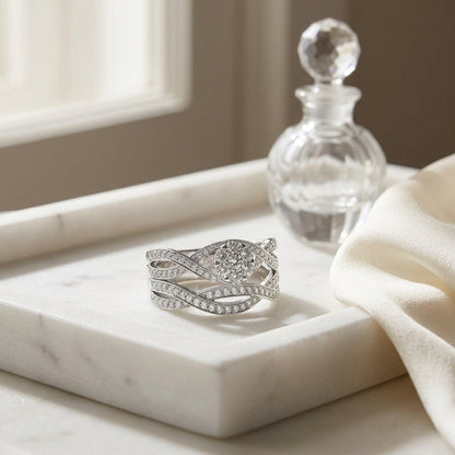 Diamond Infinity Eng Ring In 14k White Gold — atelier still life
