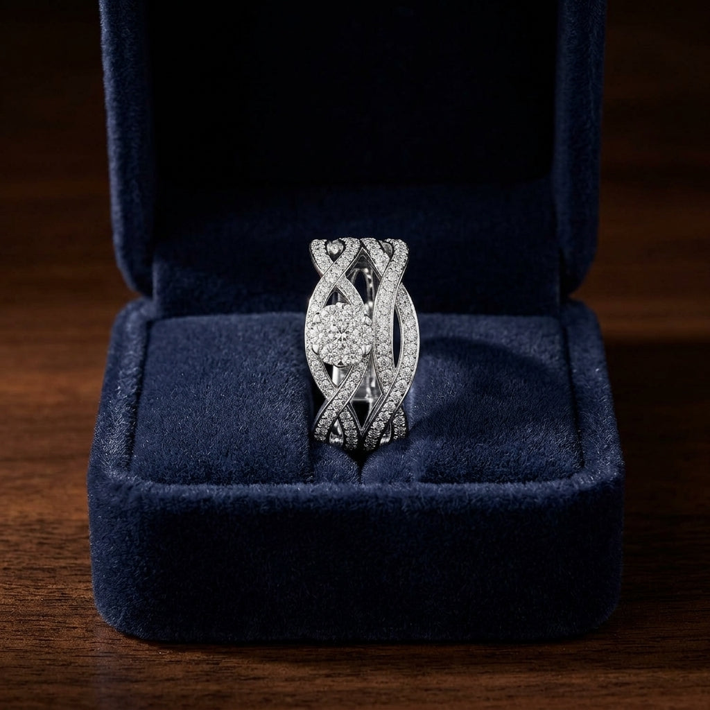 Diamond Infinity Eng Ring In 14k White Gold — gift presentation