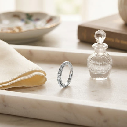 Diamond Eternity Band in 14k White Gold (3/4 Ct. Tw.) — marble silk