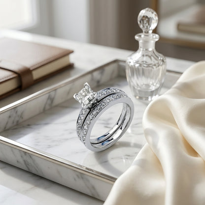 Pave Diamond Engagement Semi-mount Ring With 4 Prong 3/4 Ctw Prong Head In 14k White Gold — atelier still life
