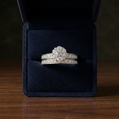 Diamond Bridal Set In 14k White Gold (1 Ct. Tw.) — gift presentation