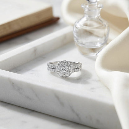 Diamond Pave Eng Ring In 14k White Gold — atelier still life