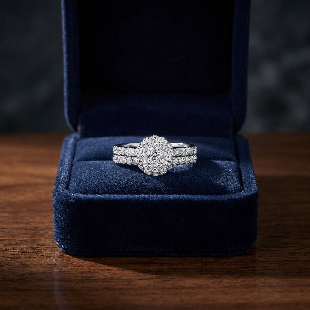 Diamond Pave Eng Ring In 14k White Gold — gift presentation