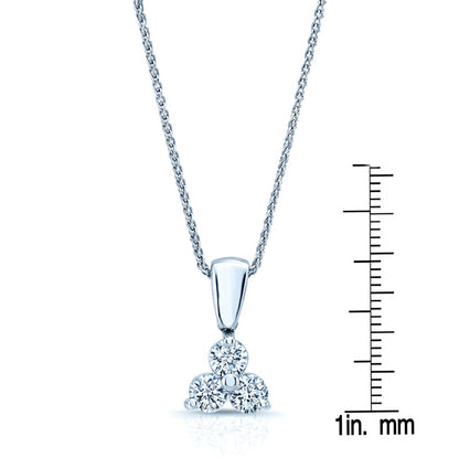 Diamond Flower Pendant 14k White Gold