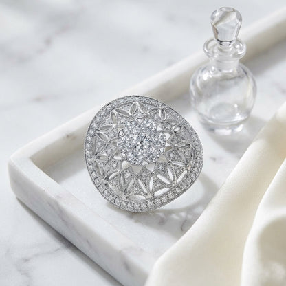 Diamond Small Mandala Ring In 14k White Gold - Missing Amazon Video — atelier still life