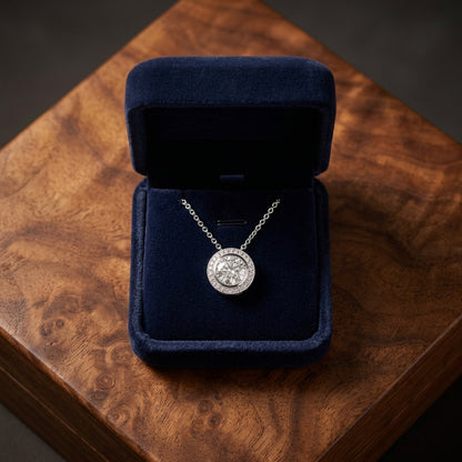 14kw Cubic Zirconia Pendant — gift presentation