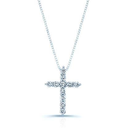 Diamond Cross In 14k White Gold (1/4 Ct. Tw.)