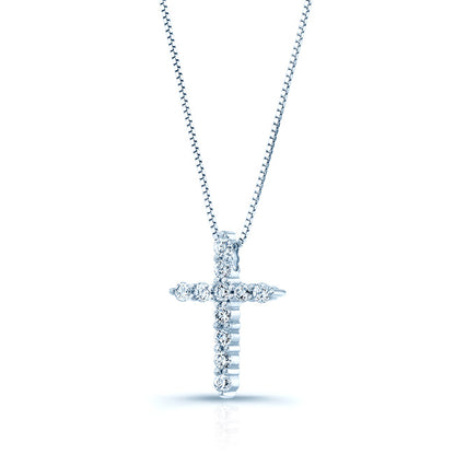 Diamond Cross In 14k White Gold (1/4 Ct. Tw.)