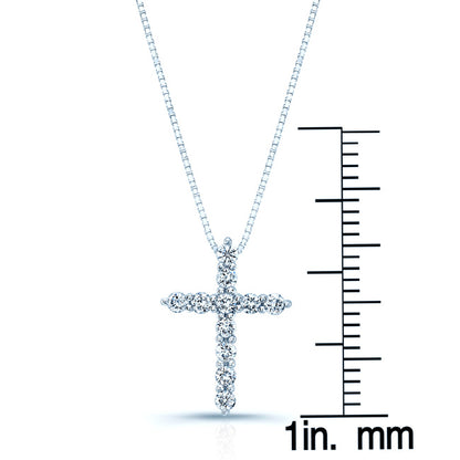 Diamond Cross In 14k White Gold (1/4 Ct. Tw.)