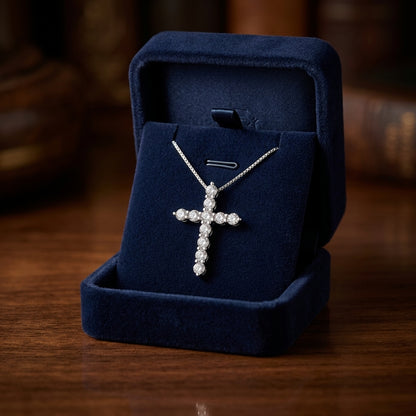 Diamond Cross In 14k White Gold (1/4 Ct. Tw.) — gift presentation