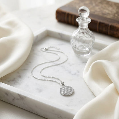 Diamond Disc Pendant In 14k White Gold (5/8 Ct.tw.) — atelier still life