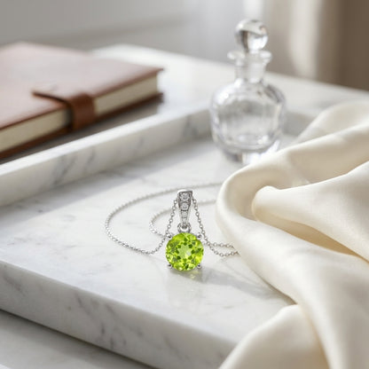 Peridot And Diamond Pendant — atelier still life