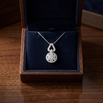 Diamond Equestrian-inspired Pendant In 14k White Gold — gift presentation