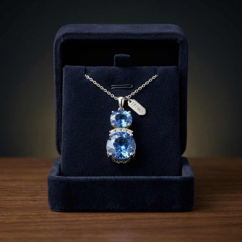 Morganite, Pink Tourmaline And Diamond Pendant  In 14k White Gold — gift presentation