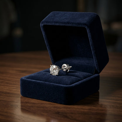 Diamond Martini Studs 14k White Gold — gift presentation