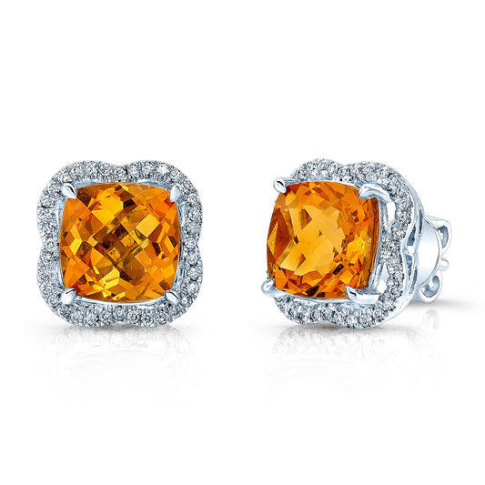 14kw Citrine Earrings