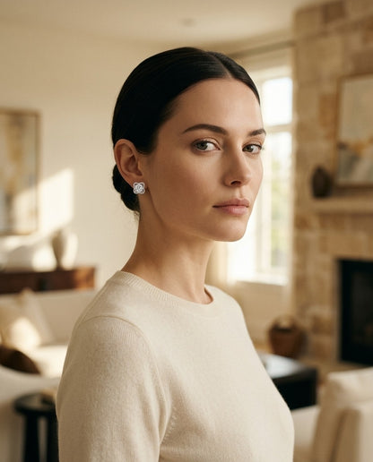 14kw Diamond Earrings — portrait full